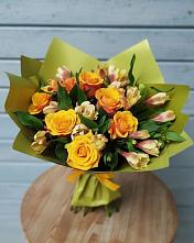 Букет цветов из:  Альстромерии и Розы в Жуково