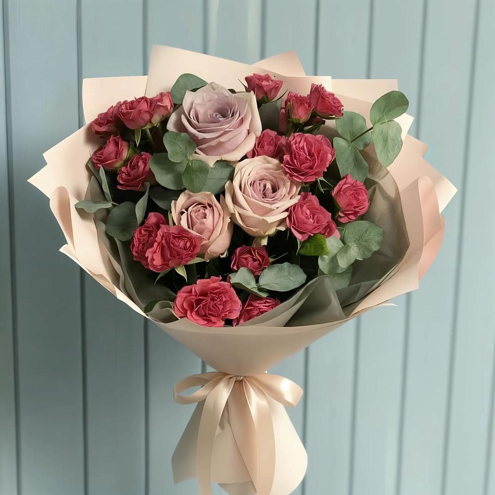 Букет цветов из: Гвоздики и Розы в Жуково