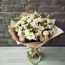 Букет цветов из:  Альстромерии, Розы и Хризантемы в Жуково