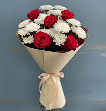 Букет цветов из:  Розы и Хризантемы в Жуково