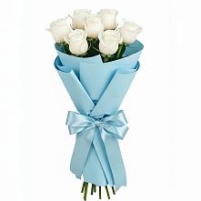 Букет 7 белых роз Проуд в Жуково