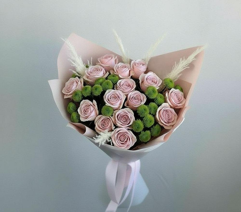 Букет цветов из: Розы и Хризантемы в Жуково