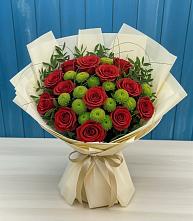 Букет цветов из:  Розы и Хризантемы в Жуково