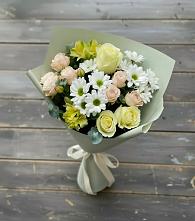 Букет цветов из:  Альстромерии, Розы и Хризантемы в Жуково