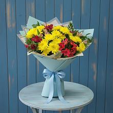 Букет цветов из:  Альстромерии и Хризантемы #REPLACE_PRED# Жуково