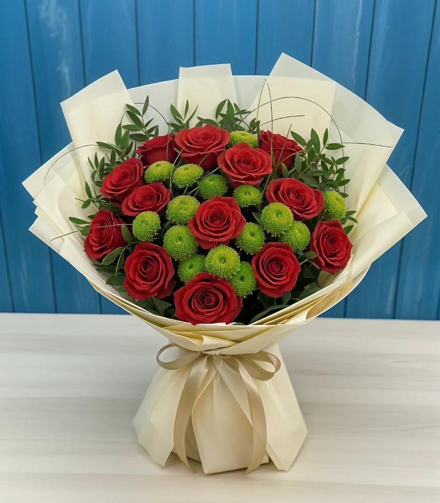 Букет цветов из: Розы и Хризантемы в Жуково