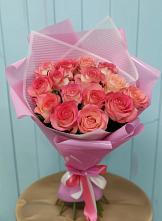 Букет 15 Розовых роз Равель #REPLACE_PRED# Жуково