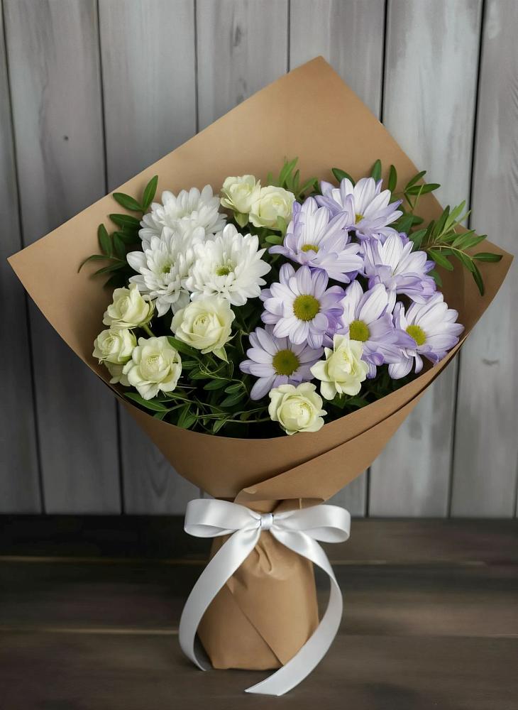 Букет цветов из: Хризантемы и Розы в Жуково